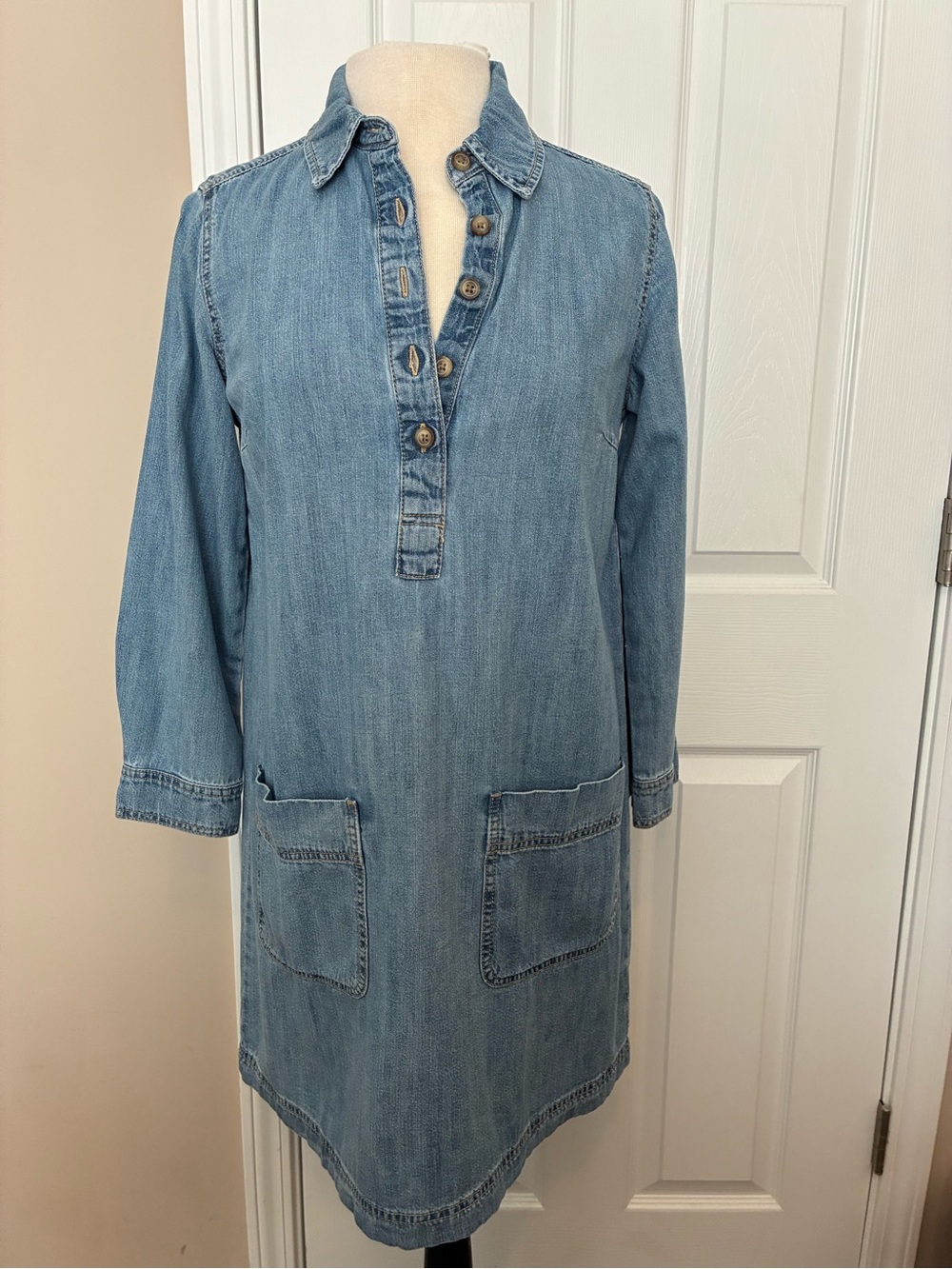 Old Navy Denim Tunic Shirt Dress - Light Blue size Small